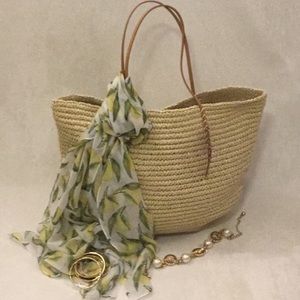 NWT Merona Woven Tote Bag